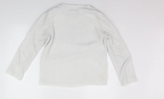 b&M Womens White Solid  Top Pyjama Top Size 8