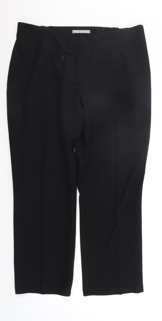 Marks and Spencer Womens Black   Trousers  Size 16 L25 in