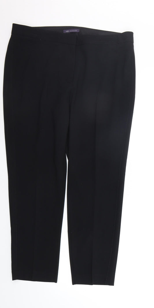 Marks and Spencer Womens Black   Trousers  Size 16 L25 in