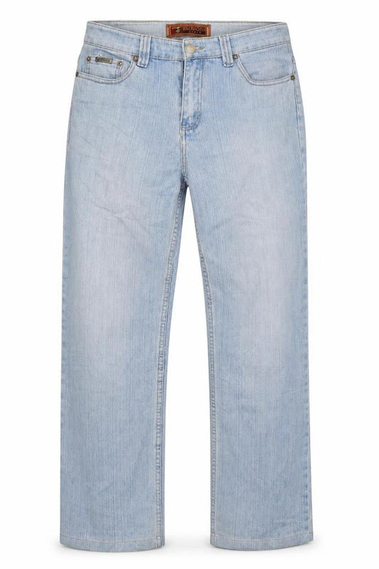 bigreoss Mens Blue  Denim Straight Jeans Size 24 L34 in