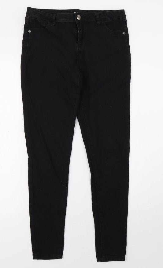be.you Womens Black  Denim Skinny Jeans Size 10 L29 in
