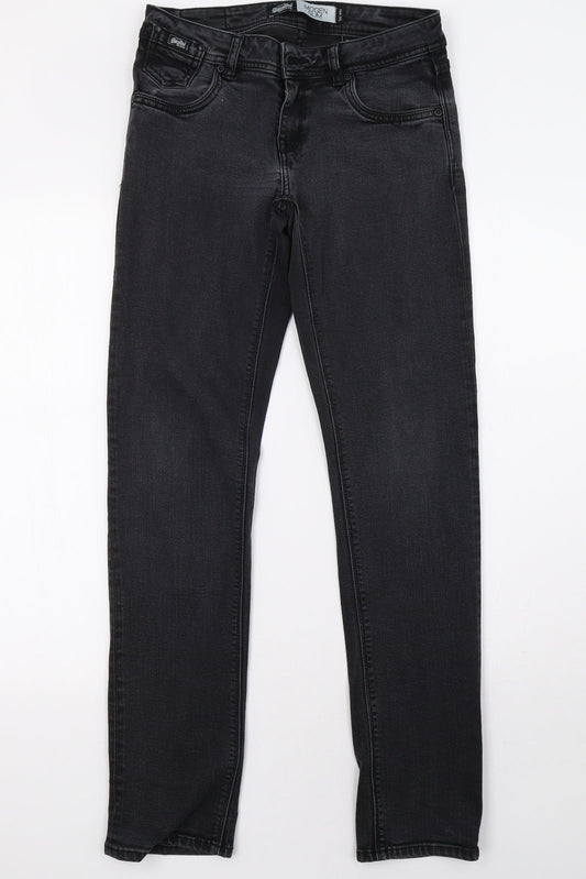 priamrk Womens Black  Denim Straight Jeans Size 26 L32 in