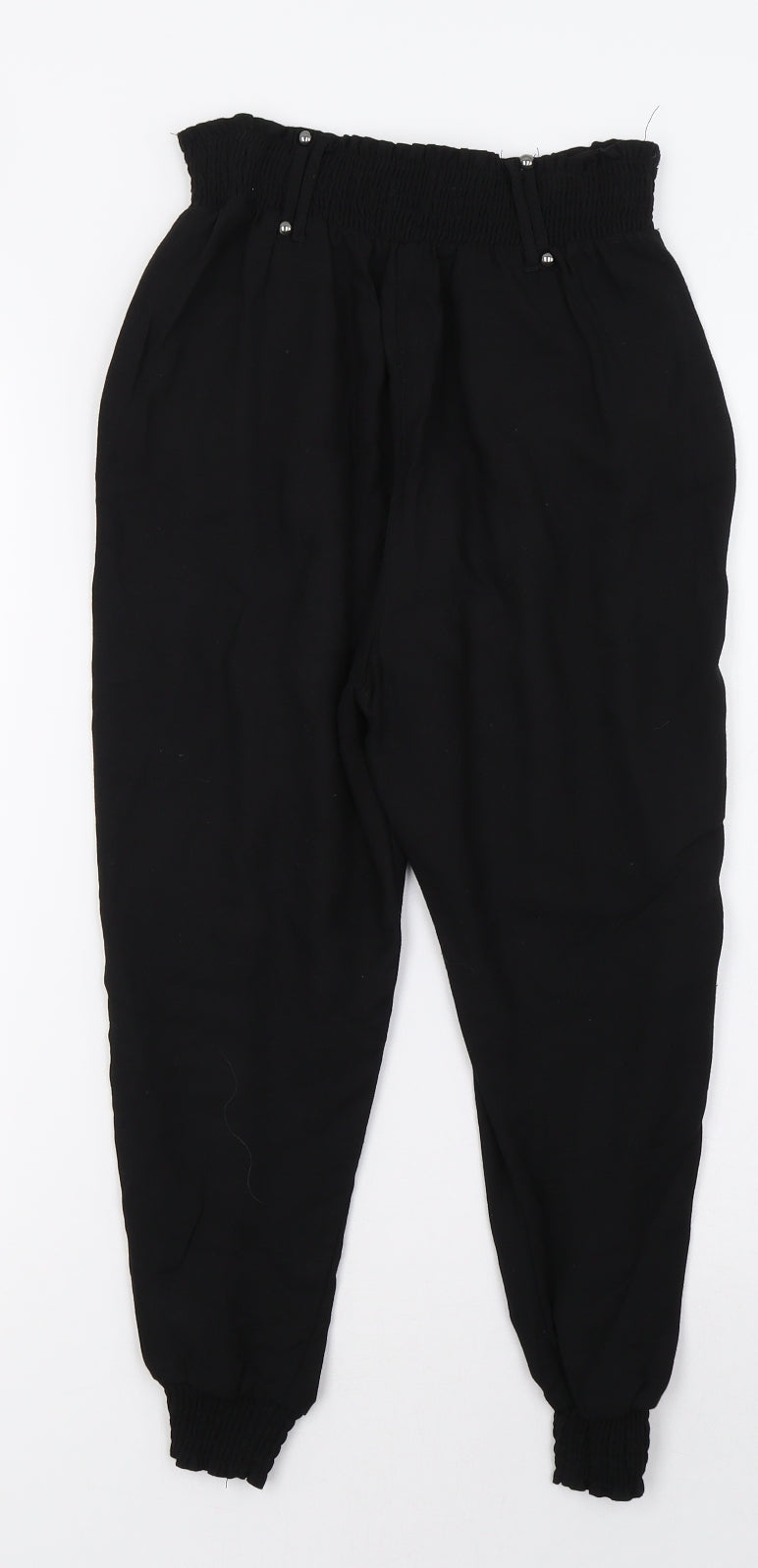 NEXT Womens Black   Cropped Trousers Size 6 L20 in