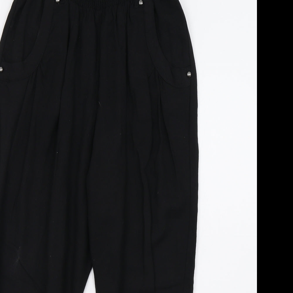 NEXT Womens Black   Cropped Trousers Size 6 L20 in