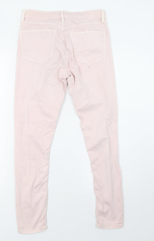 Topshop Womens Pink  Denim Skinny Jeans Size 28 L30 in