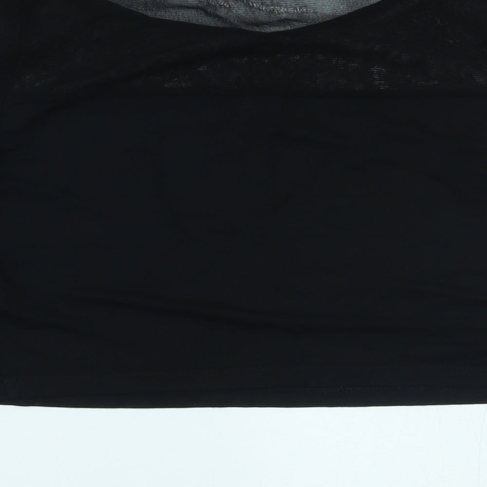 Topshop Womens Black   Cropped Blouse Size 10