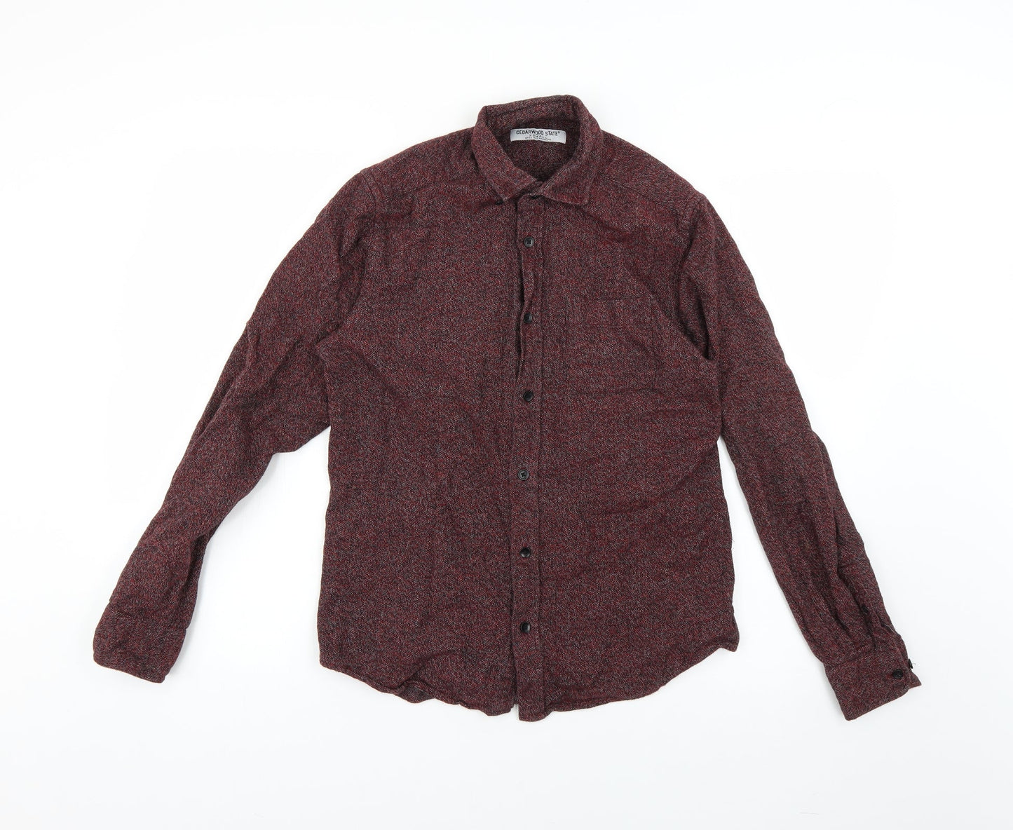 Cedar Wood State Mens Red    Button-Up Size XS