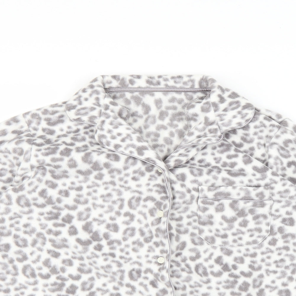 George Womens Grey Animal Print  Top Pyjama Top Size 10