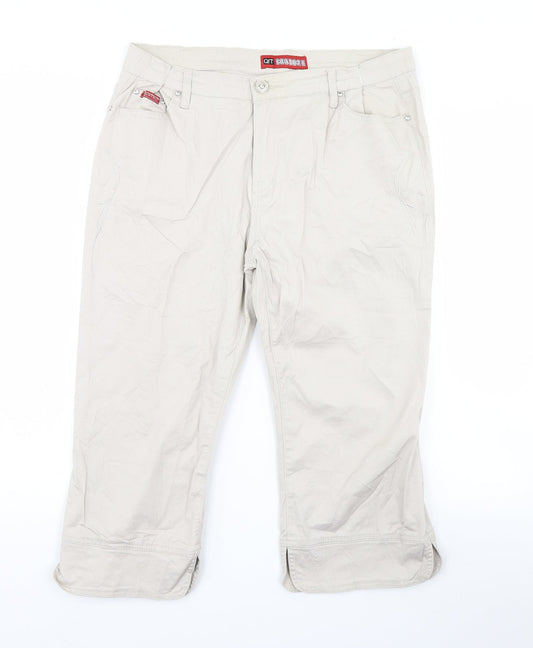 qit Womens Beige   Cropped Trousers Size 34 in L20 in