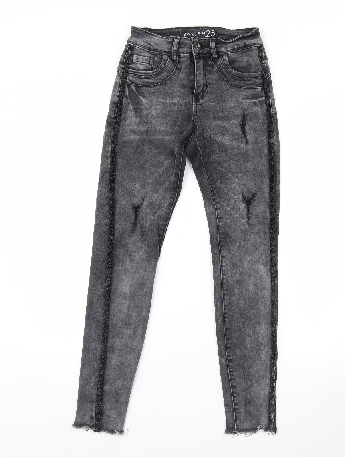 Amisu Womens Grey  Denim Skinny Jeans Size 25 L27 in
