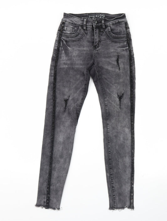 Amisu Womens Grey  Denim Skinny Jeans Size 25 L27 in