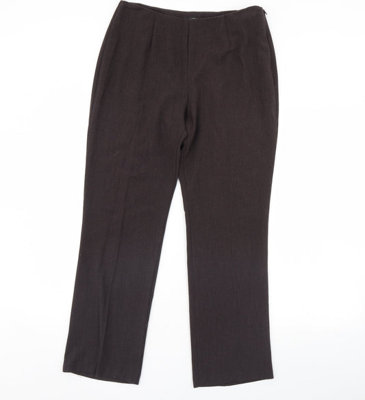 m&s Womens Brown   Trousers  Size 12 L30 in