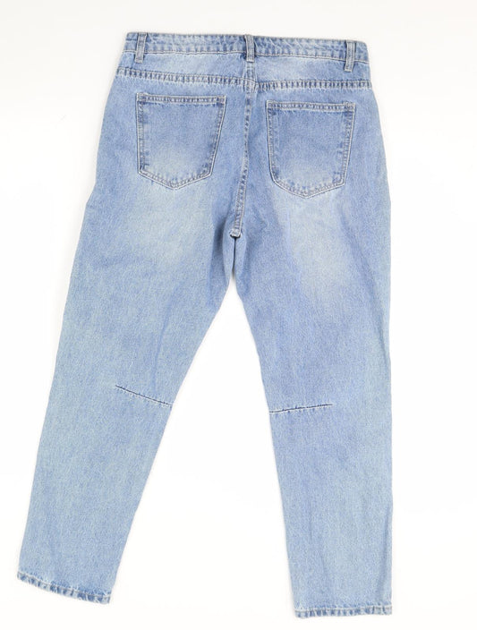Momokrom Womens Blue  Denim Straight Jeans Size 10 L29 in