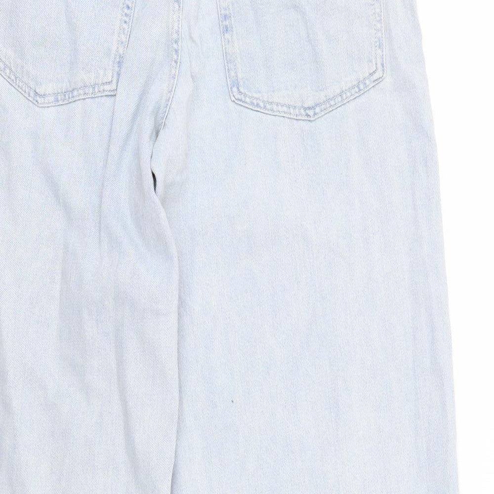 Topshop Womens Blue  Denim Straight Jeans Size 28 L32 in