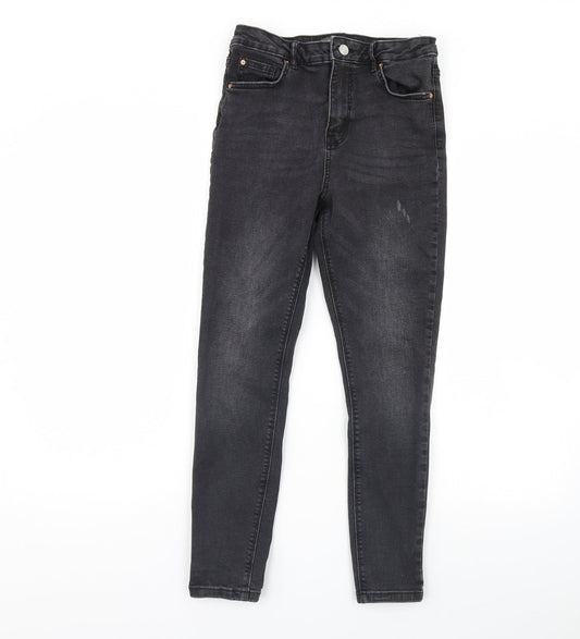 Denim & Co. Womens Black  Denim Skinny Jeans Size 12 L28 in