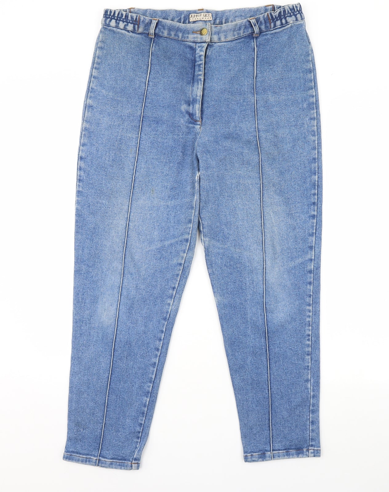 Preworn Womens Blue  Denim Straight Jeans Size 36 in L30 in