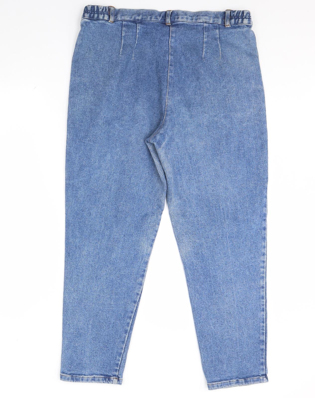Preworn Womens Blue  Denim Straight Jeans Size 36 in L30 in
