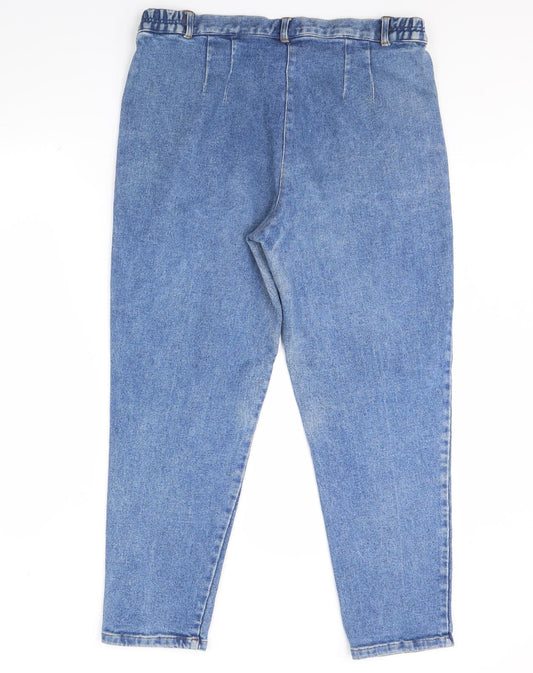 Preworn Womens Blue  Denim Straight Jeans Size 36 in L30 in