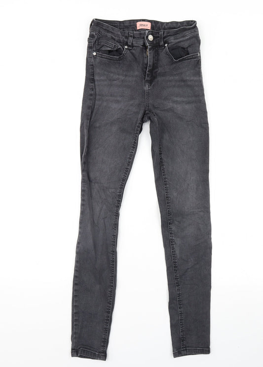 Only Womens Black  Denim Skinny Jeans Size S L30 in