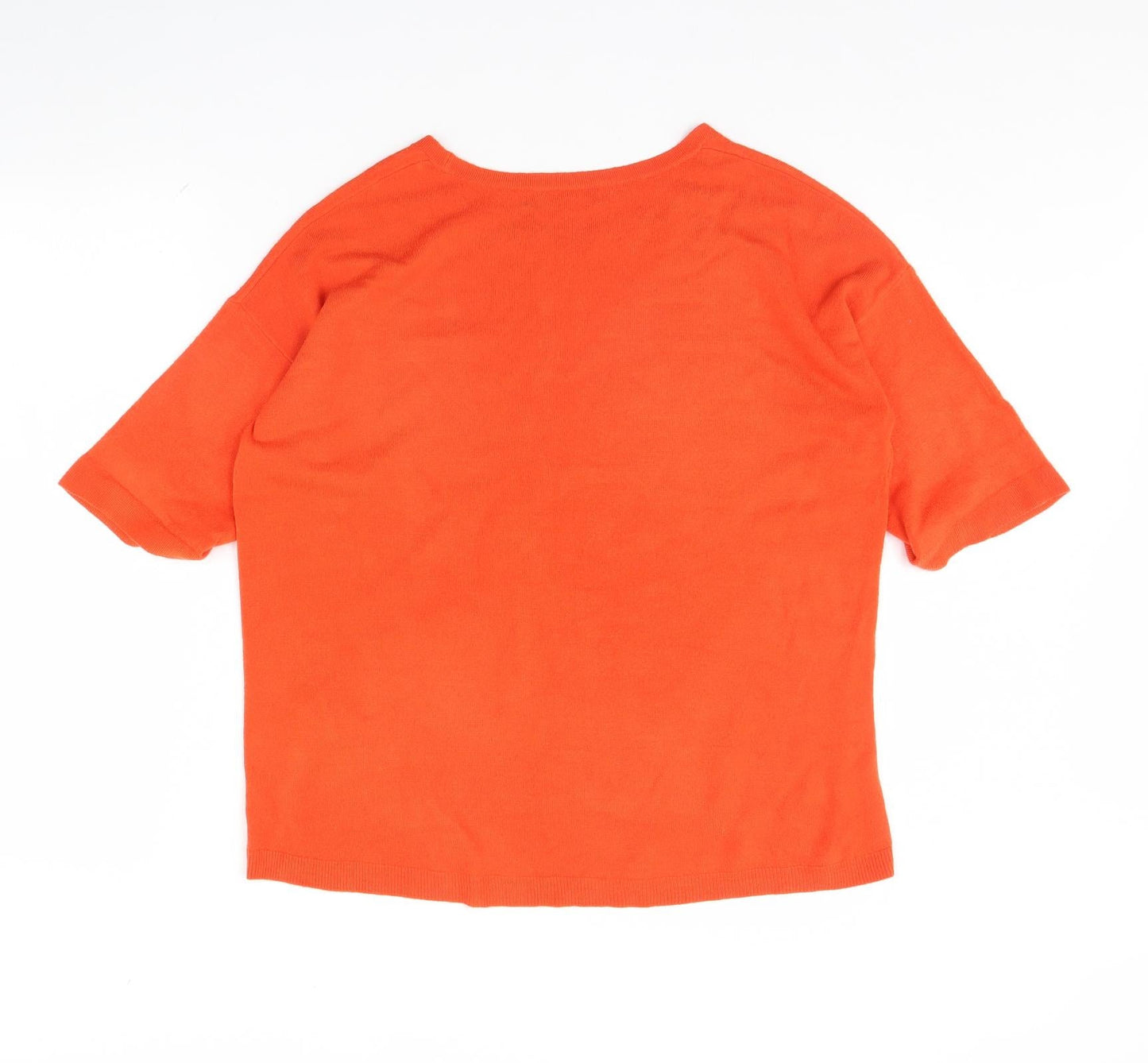 m&S Womens Orange   Pullover Jumper Size 12