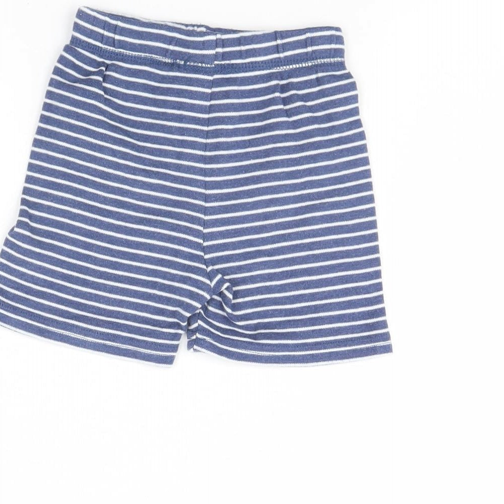 George Baby Blue Striped  Cropped Trousers Size 9 Months