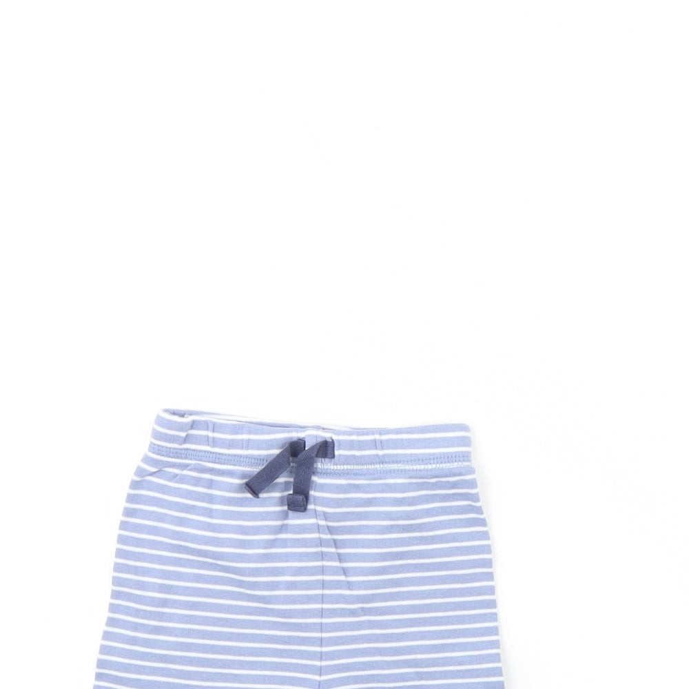 George Baby Blue Striped  Cropped Trousers Size 9 Months