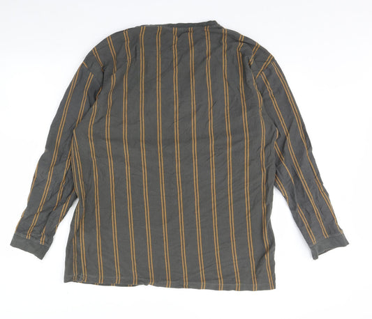 New Look Mens Green Striped  Pullover Jumper Size L