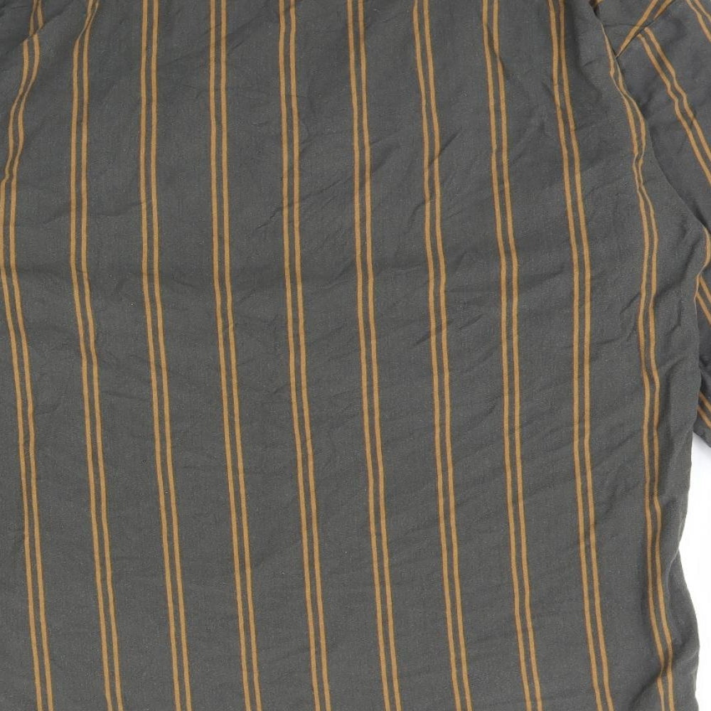 New Look Mens Green Striped  Pullover Jumper Size L