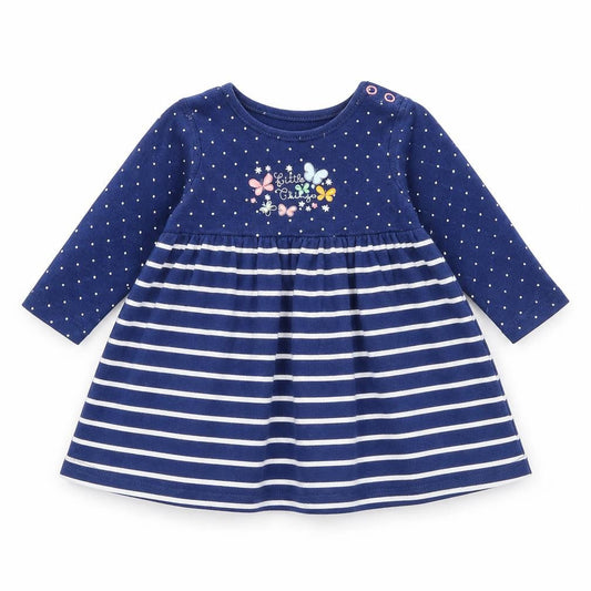 Mini Club Girls Blue Polka Dot  Fit & Flare  Size 3-6 Months