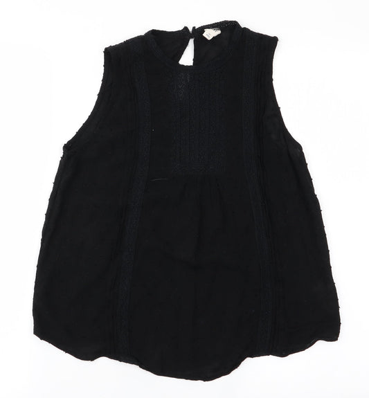 Gap Womens Black Floral  Basic Blouse Size XS