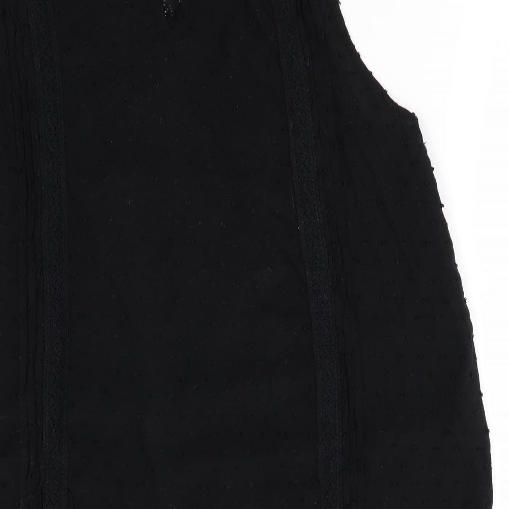 Gap Womens Black Floral  Basic Blouse Size XS