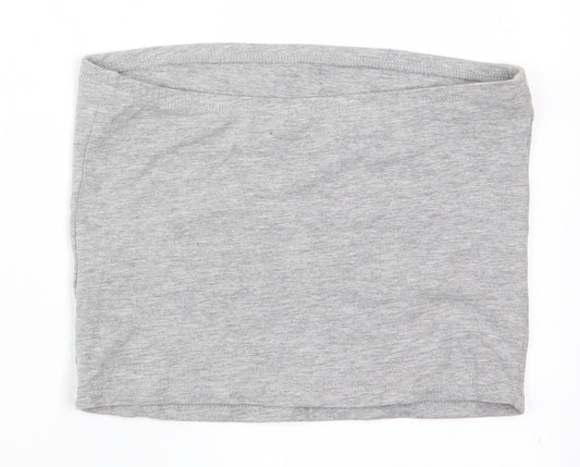 New Look Womens Grey   Cropped T-Shirt Size S