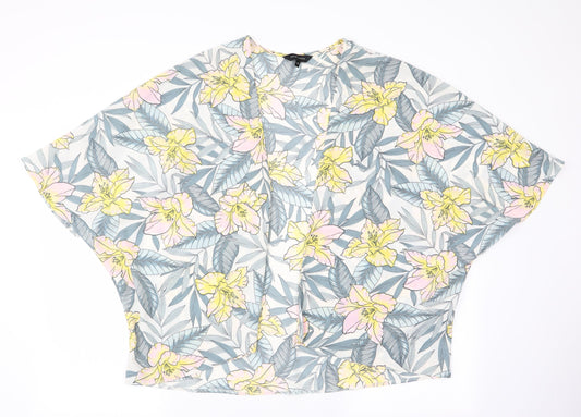 New Look Womens Ivory Floral  Jacket  Size 10  - Batwing Sleeve