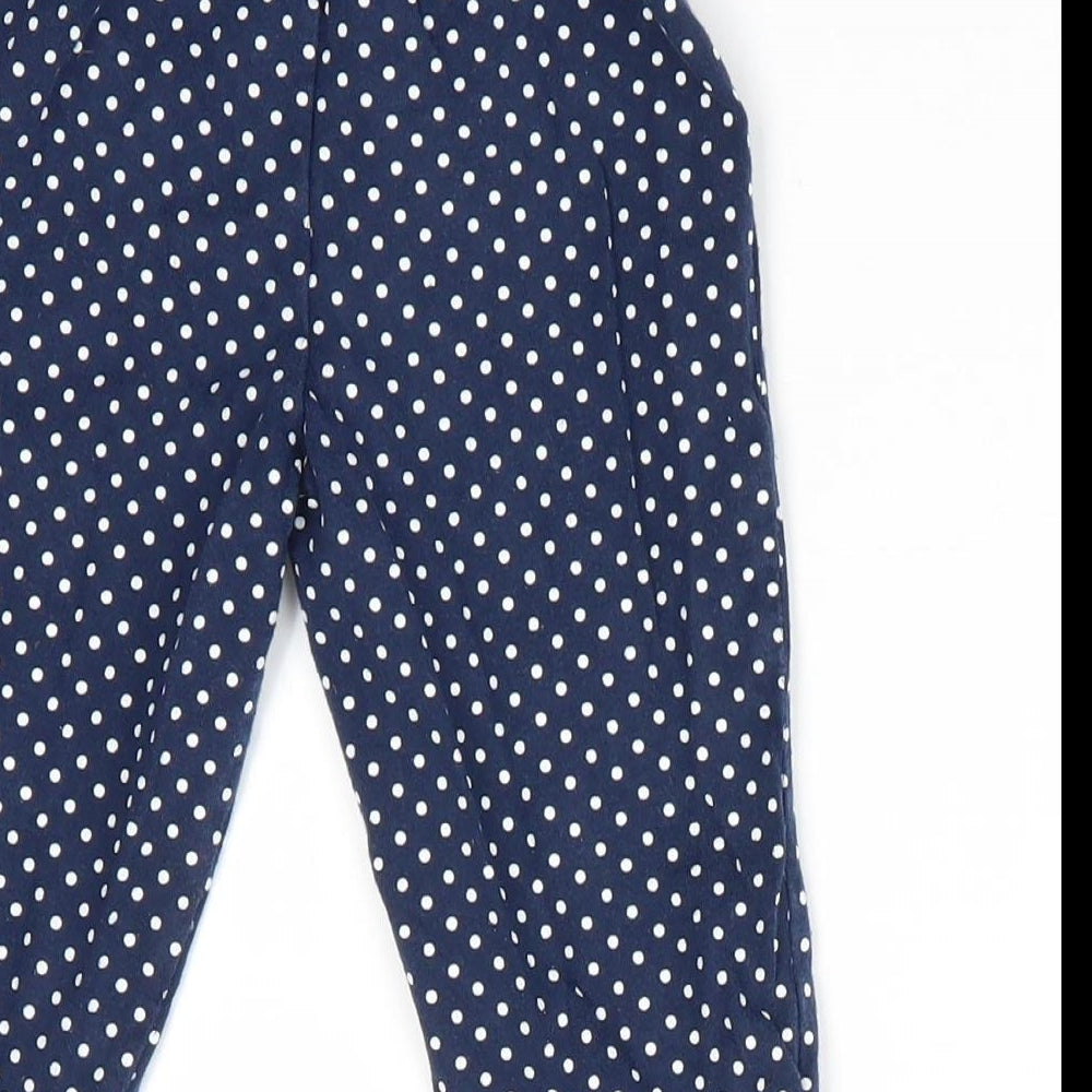 BHS Girls Blue Polka Dot   Pyjama Pants Size 12-18 Months