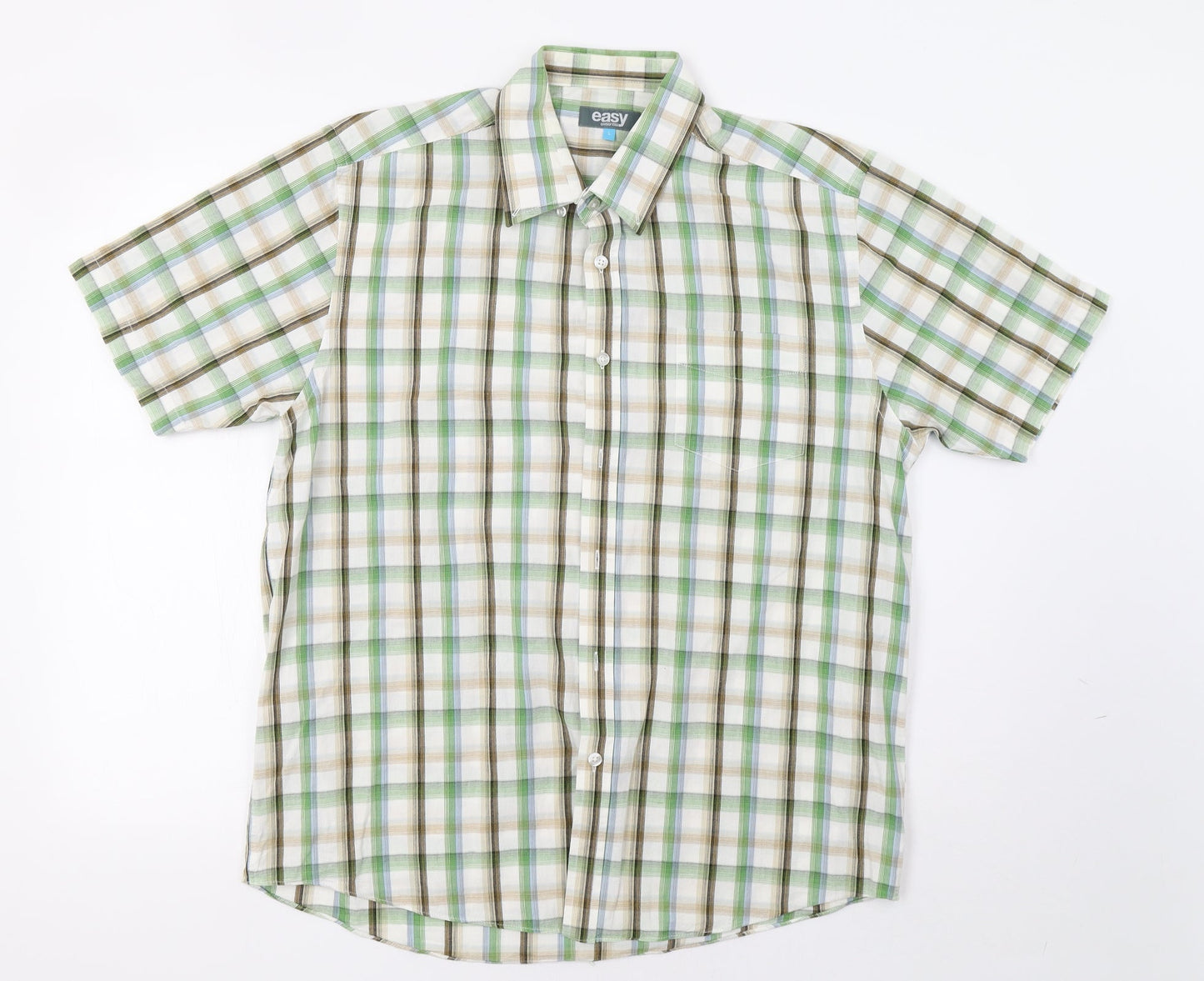 Matalan Mens Green Check   Button-Up Size L