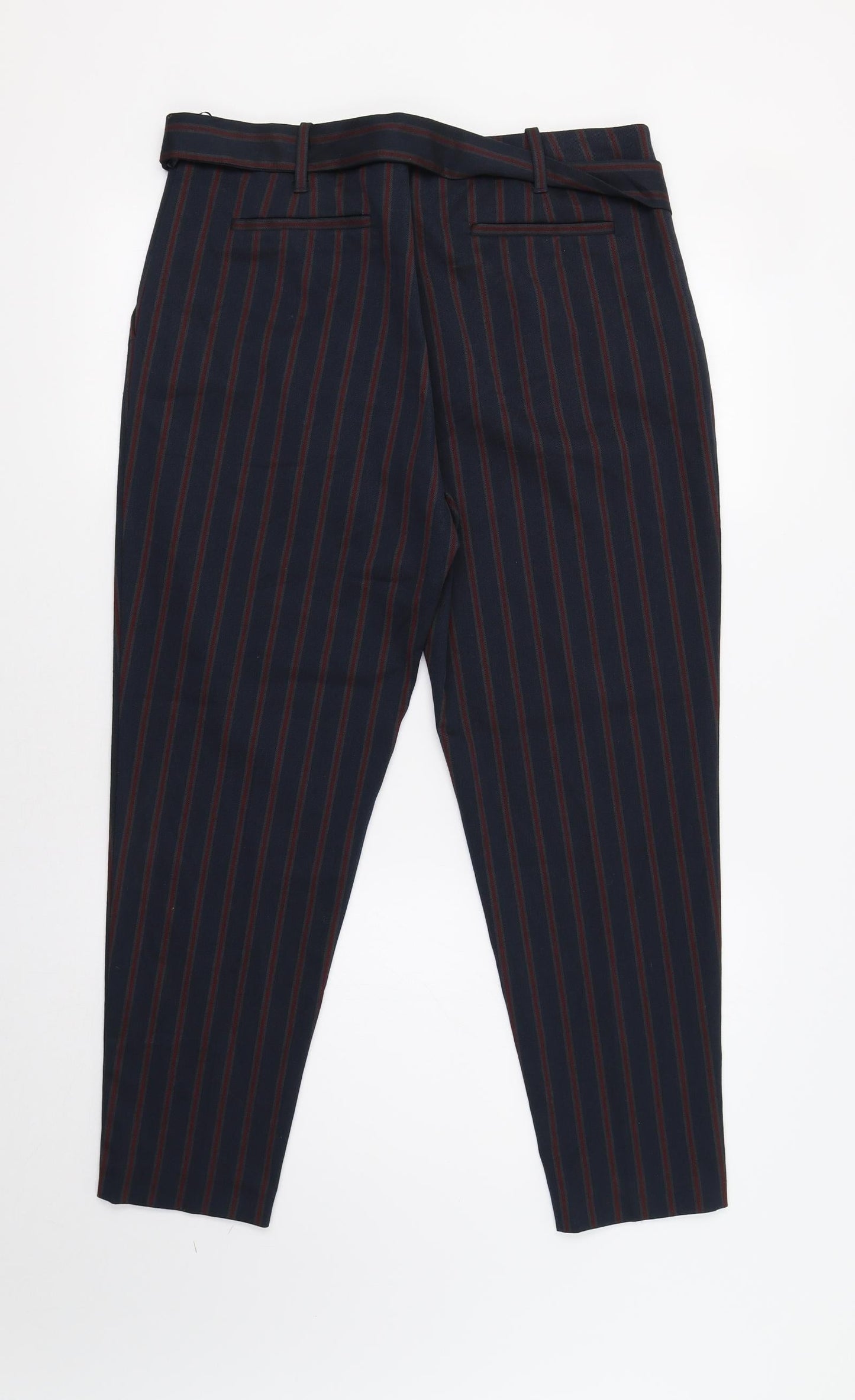 NEXT Womens Blue Striped  Trousers  Size 12 L28 in