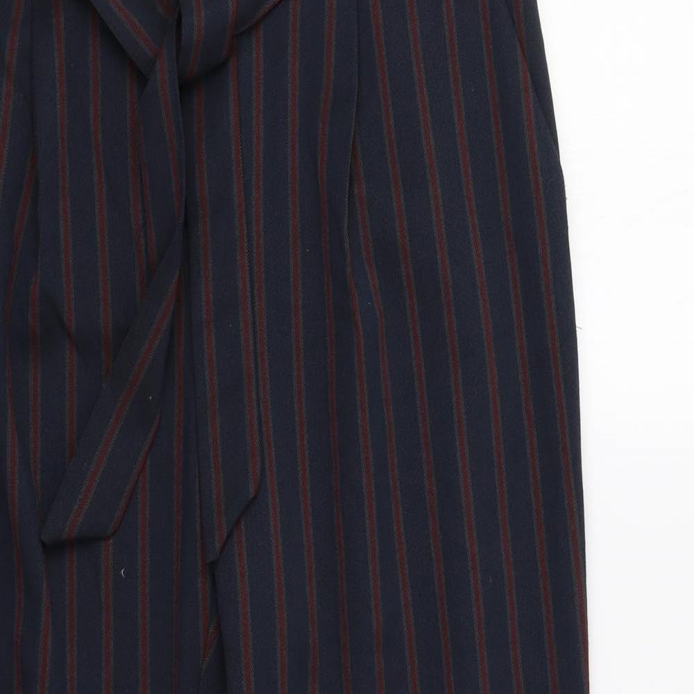 NEXT Womens Blue Striped  Trousers  Size 12 L28 in