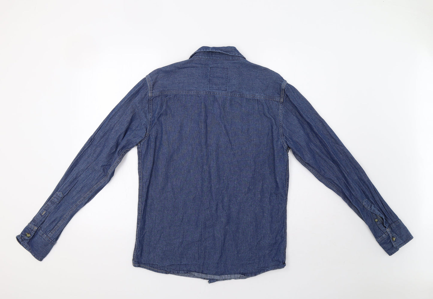 Crafted Mens Blue    Button-Up Size M