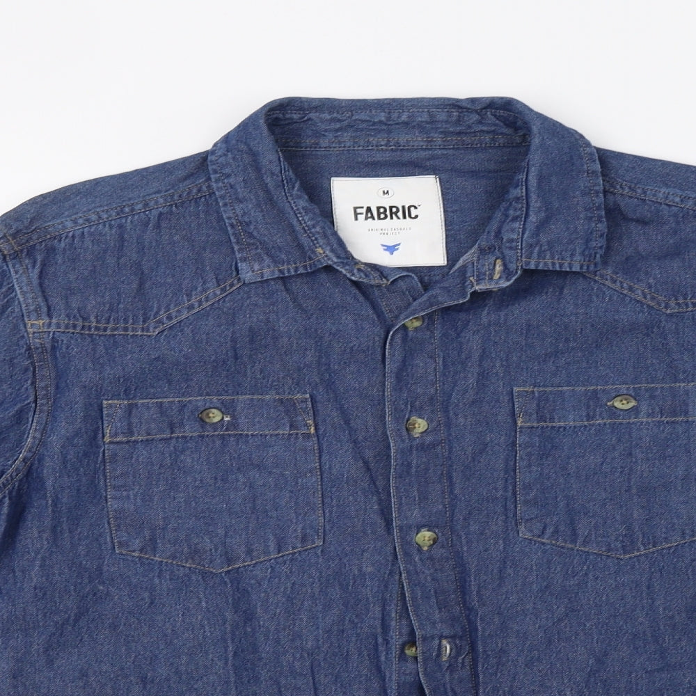 Crafted Mens Blue    Button-Up Size M