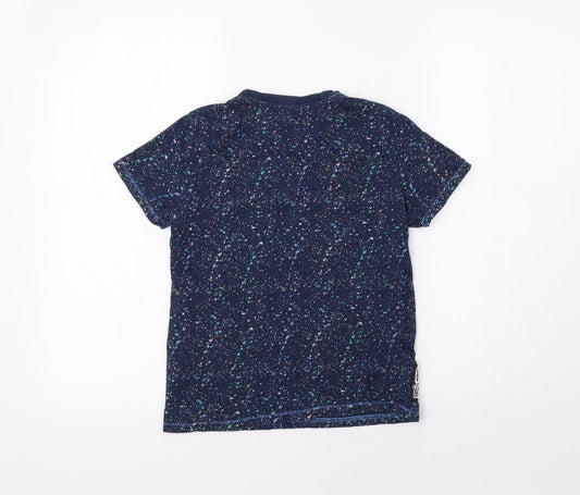 Pep&Co Boys Blue Geometric  Basic T-Shirt Size 10-11 Years