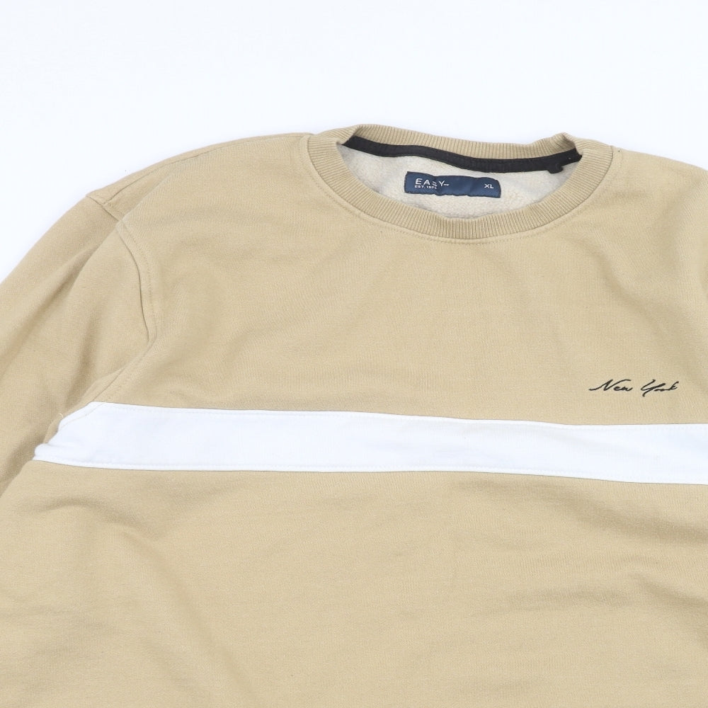 Easy Womens Beige   Pullover Jumper Size XL