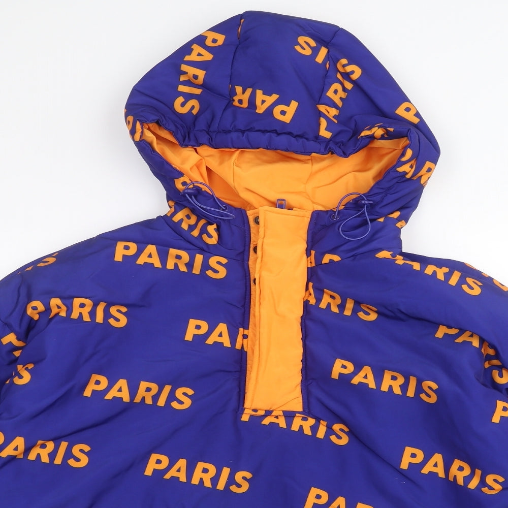 FOREVER 21 Womens Blue   Parka Coat Size L