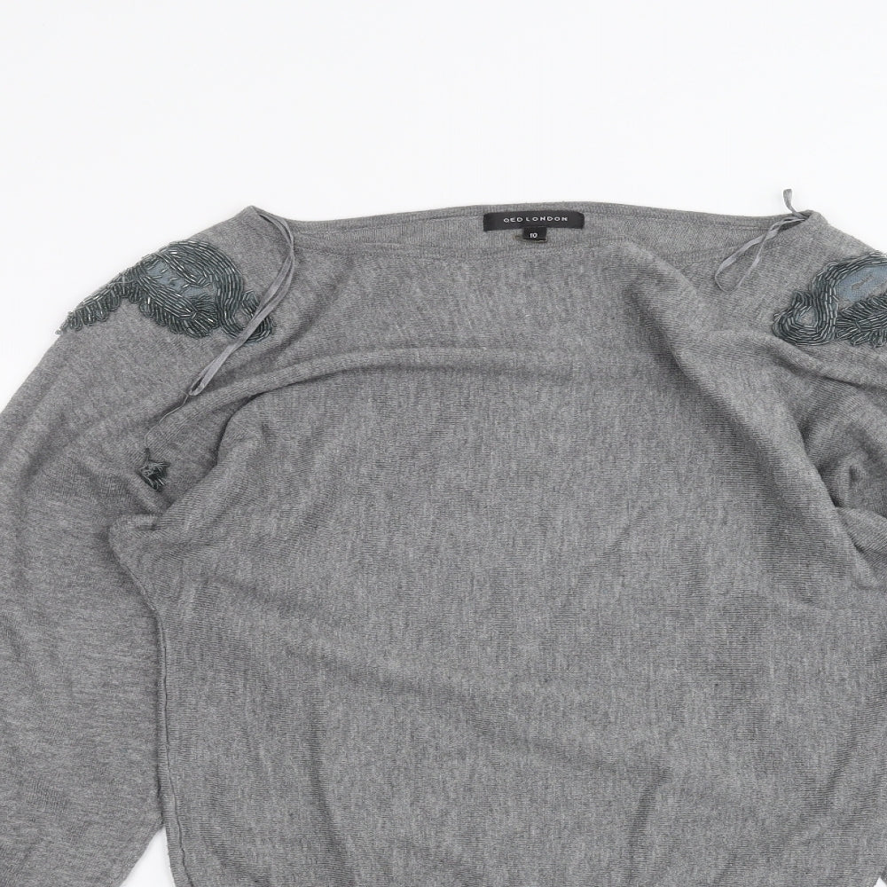QED London Womens Grey   Pullover Jumper Size 10