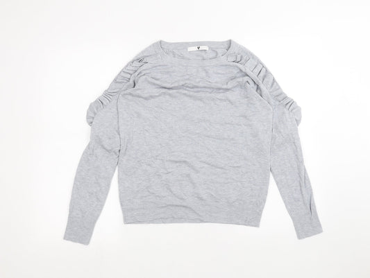 Very Womens Grey   Basic T-Shirt Size 10