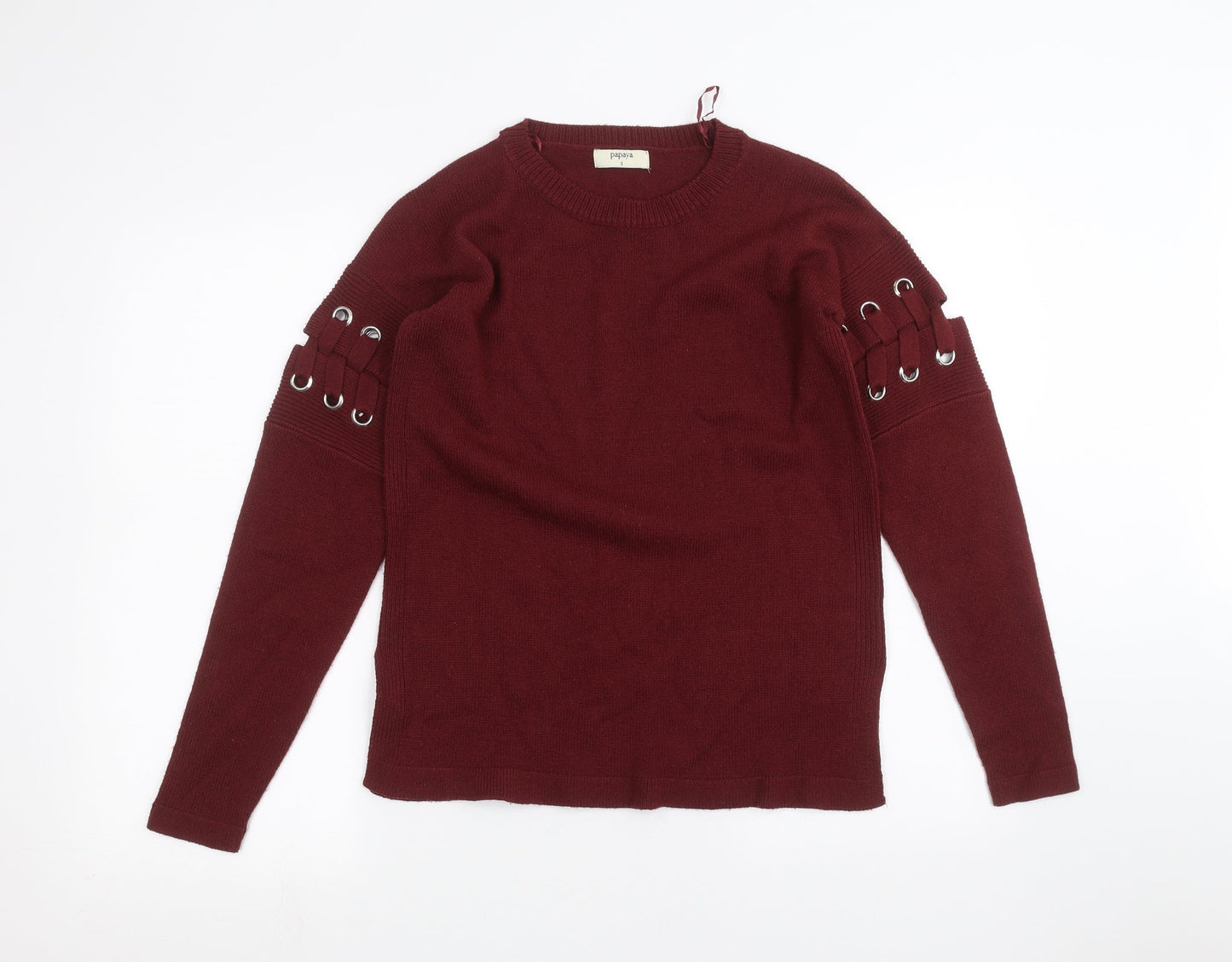 Papaya Womens Red   Pullover Jumper Size S
