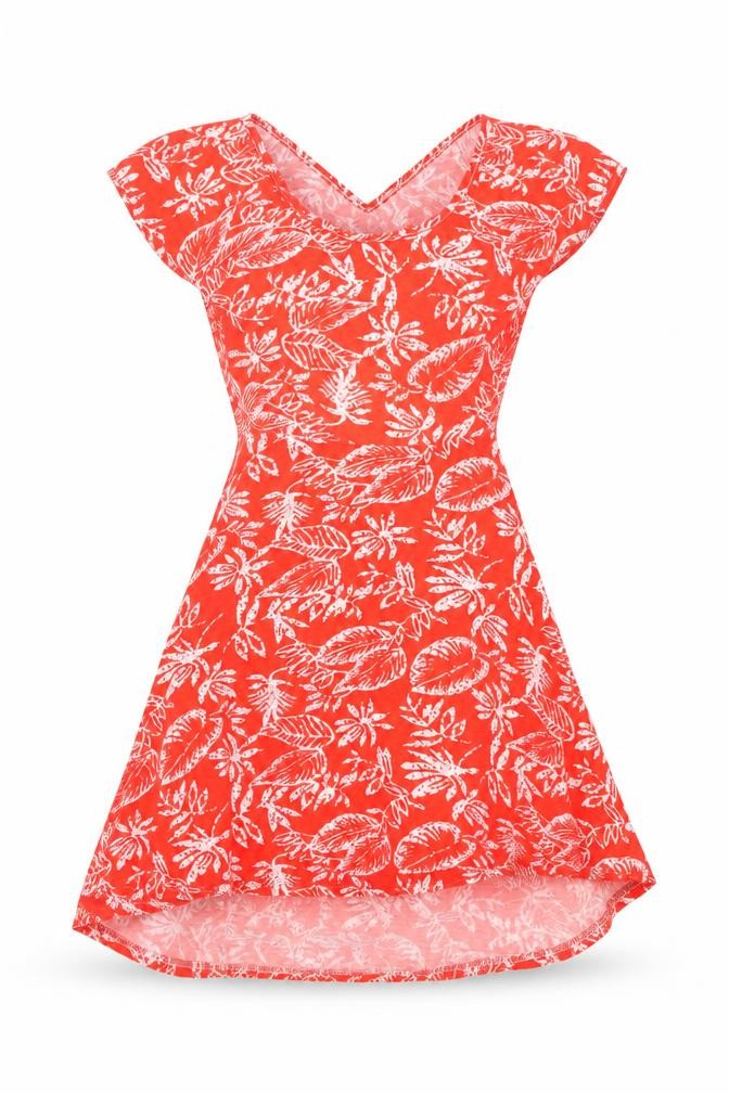 Front view of Club L women’s red a-line, size UK 8