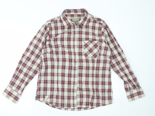 granite Womens Red Plaid  Basic Button-Up Size 12