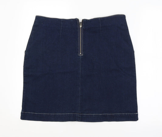 M&CO. Womens Blue   Straight & Pencil Skirt Size 14