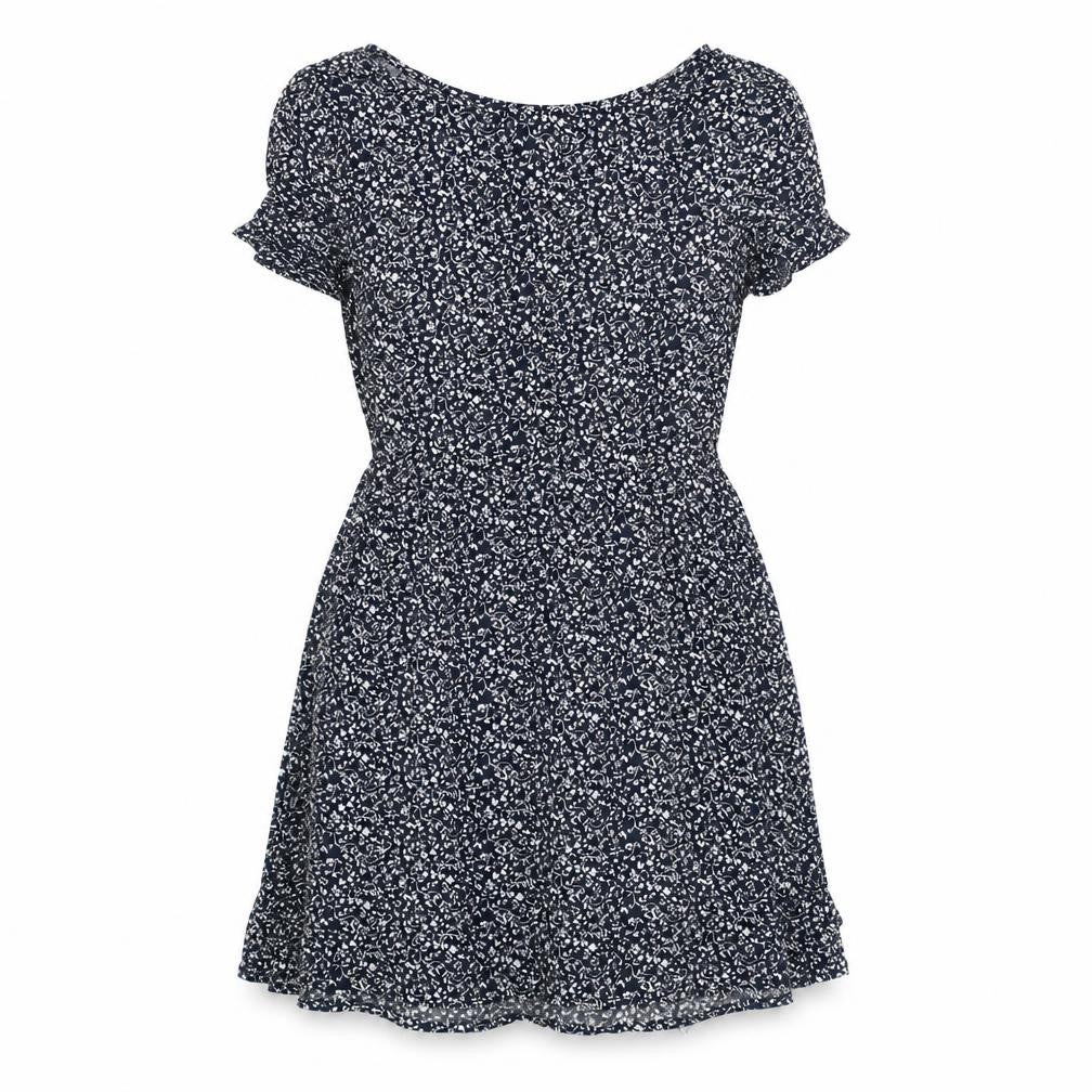 H&M Womens Blue Floral  A-Line  Size 8