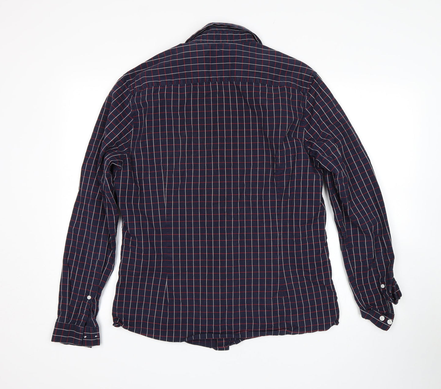 ASOS Mens Blue Check   Button-Up Size L